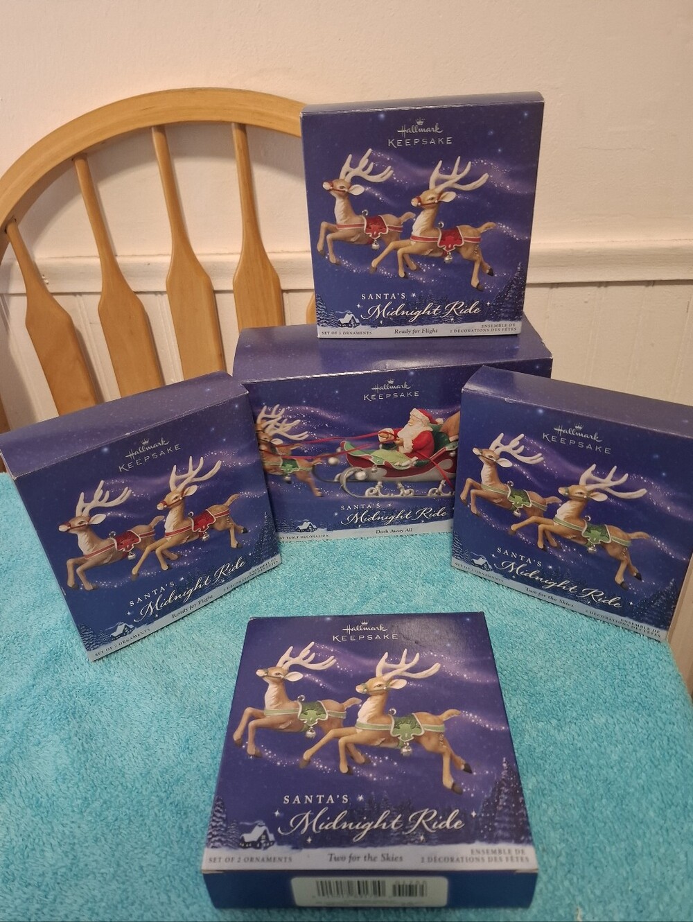 Hallmark Santas Midnight Ride Vintage Display New Complete